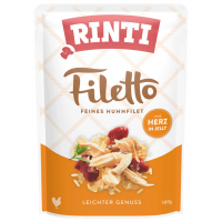 Rinti Dog Filetto kapsa kuře+kuřecí srdce v želé 100g (min. odběr 24 ks)