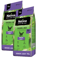 2x Nativia Dog Senior&Light 15kg
