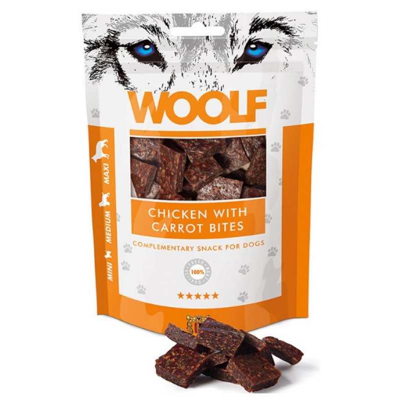 WOOLF Chicken with carrot bites 100g