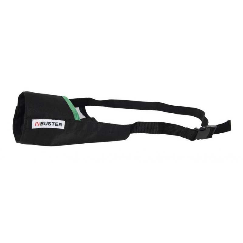 Fixačný čierny náhubok so zeleným okrajom BUSTER Easy ID 4XL