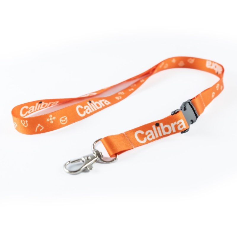 Calibra - kľúčenka na krk oranžová