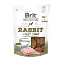 Brit Jerky Rabbit Meaty Coins 80g (min. odběr 12 ks)