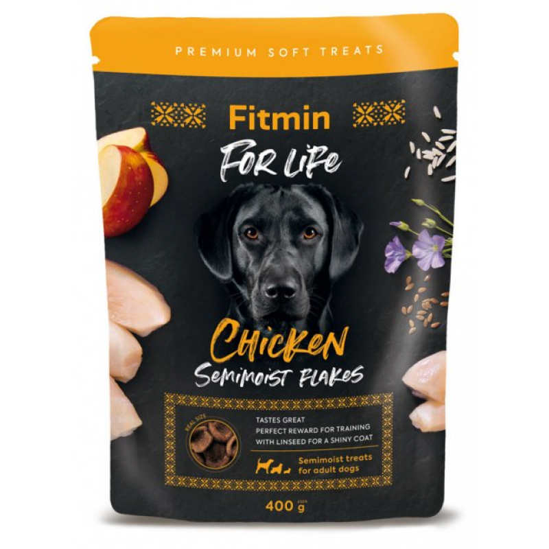 Fitmin For Life Chicken Flakes maškrta pre psov 400 g