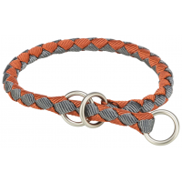 Obojok CAVO okrúhly polosťahovací, XS-S: 25-31 cm/ø 12 mm, hrdzavá/grafit