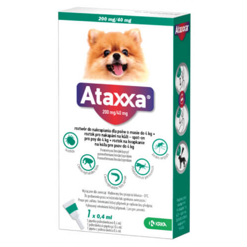 Ataxxa Spot-on Dog S 200mg/40mg 1x0,4ml