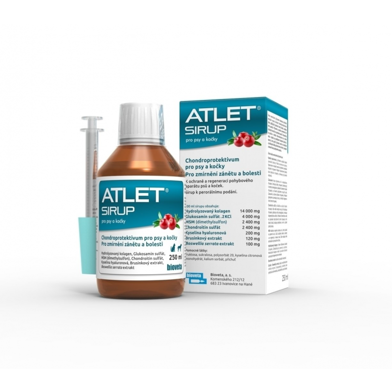 Bioveta Atlet sirup pre psov a mačky 250 ml