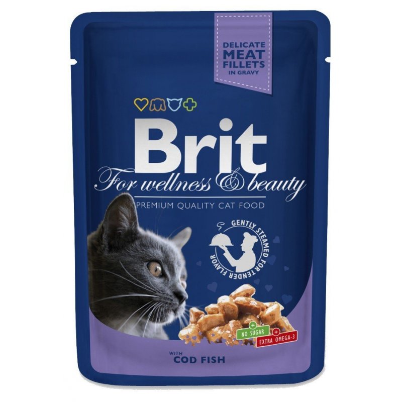 Brit Premium Cat kapsička with Cod Fish 100g