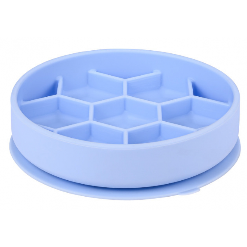 Miska Slow Feeder SILICONE modrá M Zolux