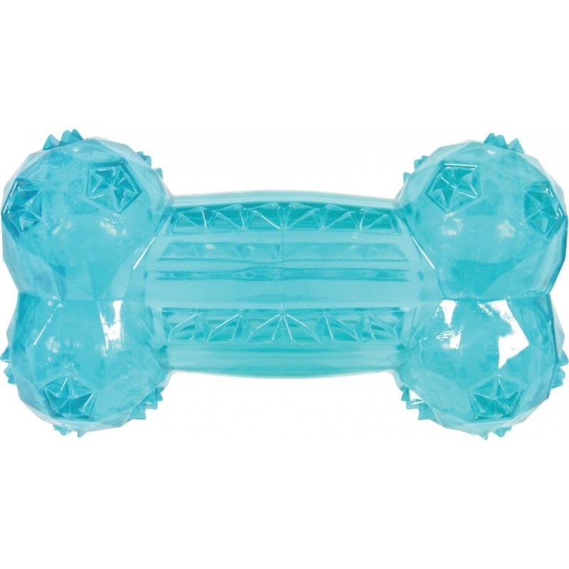 Hračka pes kosť BONE TPR POP 14cm tyrkysová Zolux