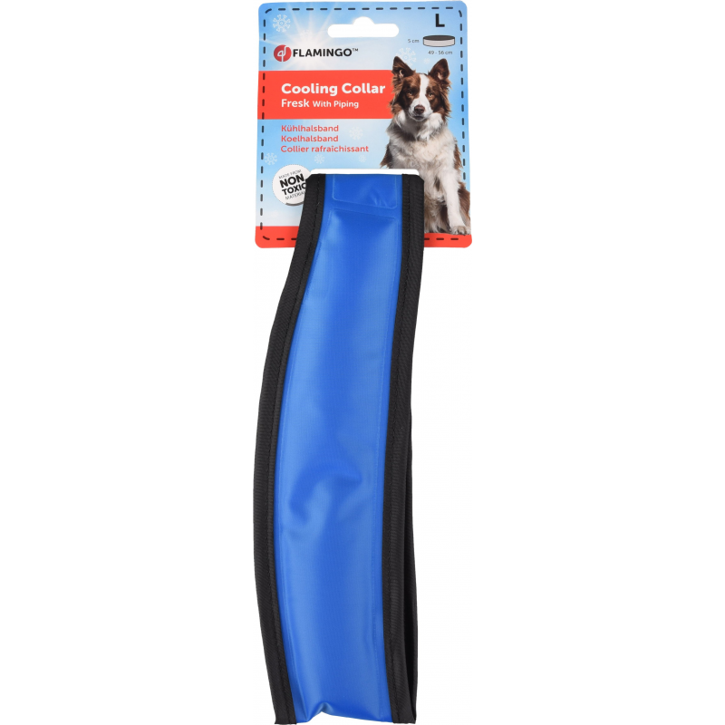 Flamingo Chladiaci obojok pre psov modro/čierny L 49-56cm