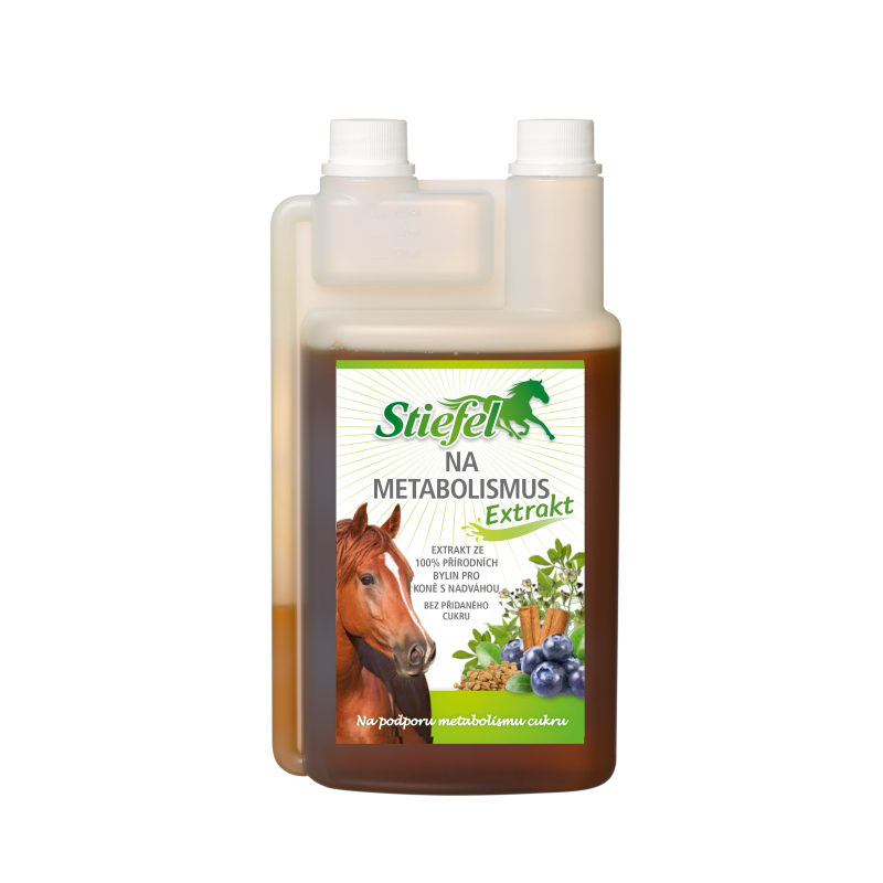 Tekutý bylinný extrakt Na chudnutie (metabolizmus) pre kone s nadváhou 1 l