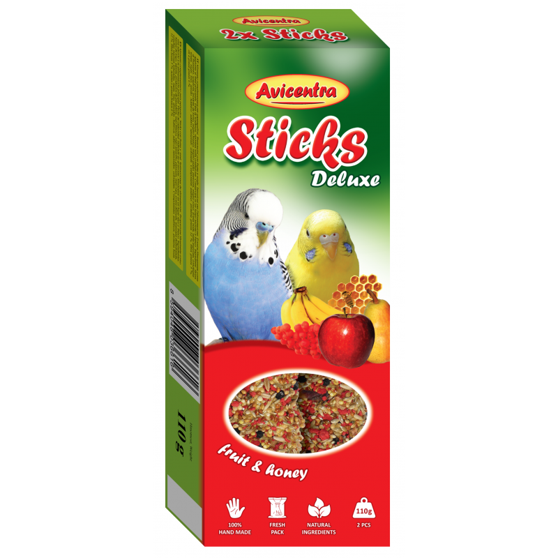 Avicentra tyčinky andulka - ovocie+med 2ks