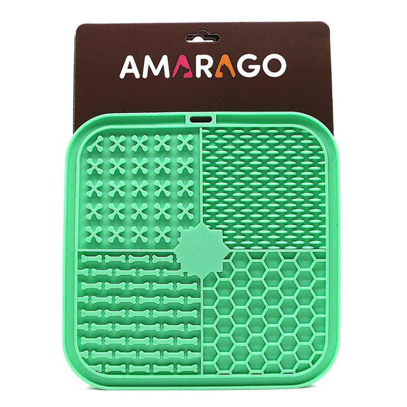 Amarago lízacia podložka hranatá 20x20cm zelená