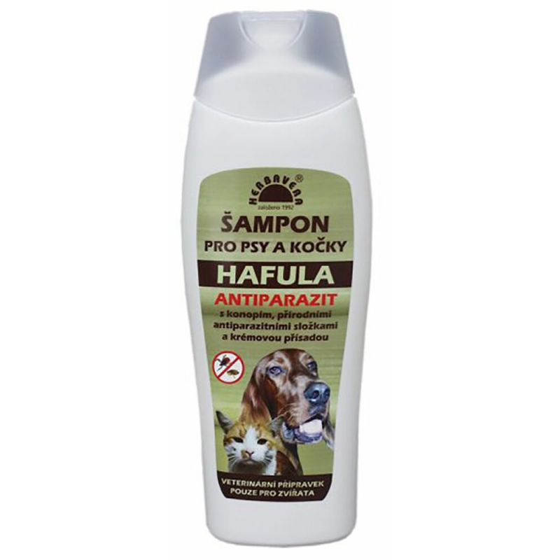 Šampón antiparazitný pre psov a mačky HAFULA 250 ml