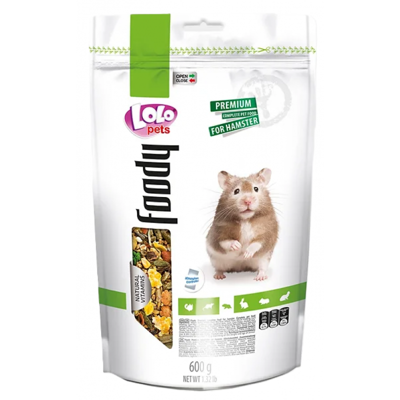LOLO BASIC kompletné krmivo pre škrečky 600 g Doypack