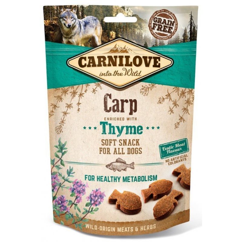 Carnilove Dog Semi Moist Snack Carp enriched with Thyme 200g