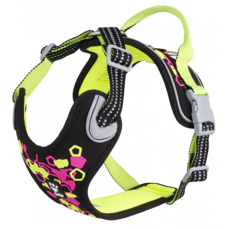 Postroj Hurtta Weekend Warrior neon 60-80cm