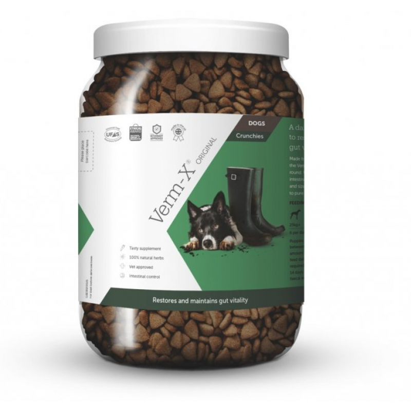 Verm-X Prírodné granule proti črevným parazitom pre psov 650g