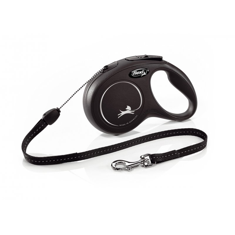 Vodítko FLEXI Classic černá S lanko 8m/12kg
