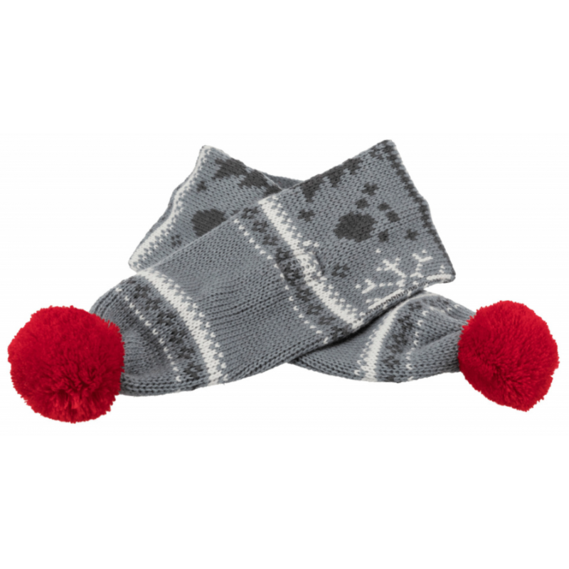 Vianočný šál SADA 2 x S/M/L s brmbolcami Trixie