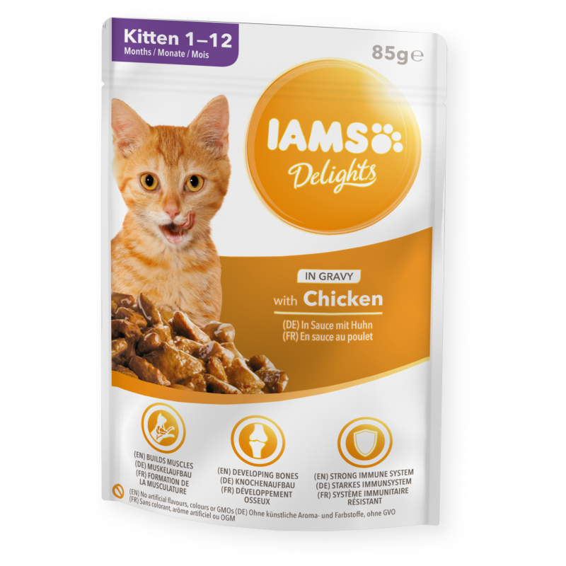 Iams Cat Mačiatko Kura v omáčke 85g