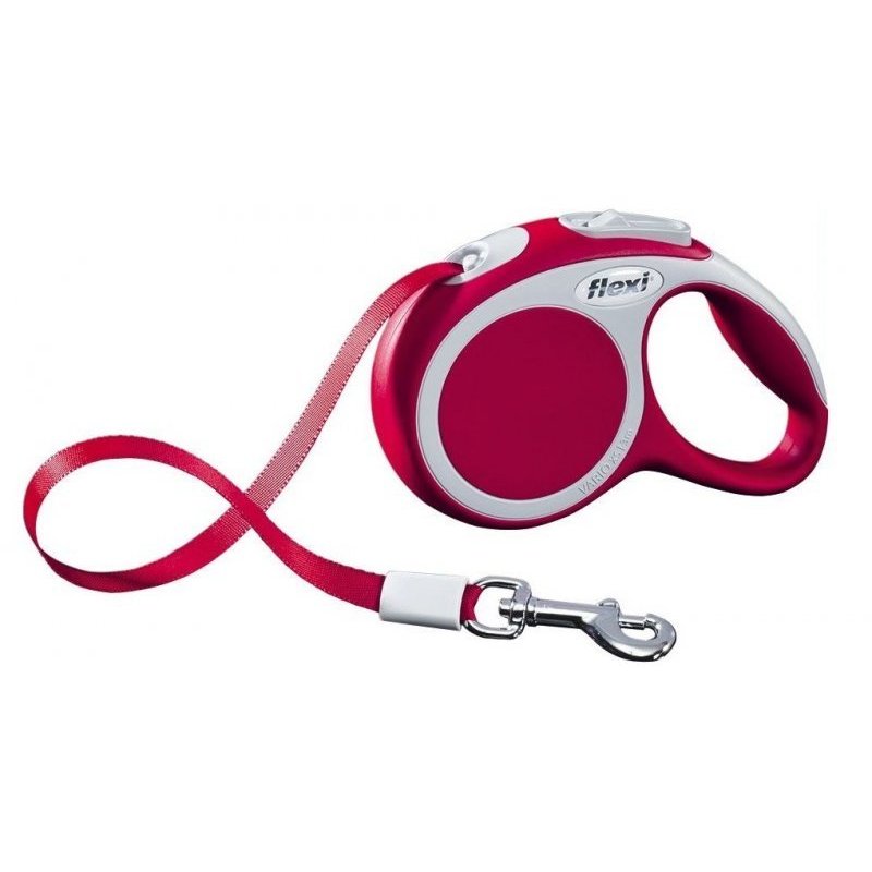 Vodítko FLEXI VARIO pásik M 5m/25kg červená