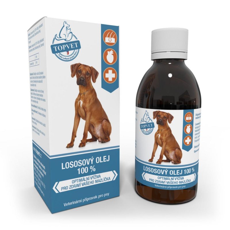 Lososový olej pre psy TOPVET 200ml