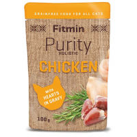 Fitmin Purity Kuracie vrecko so srdiečkami pre mačky 100 g (min. odber 12 ks)