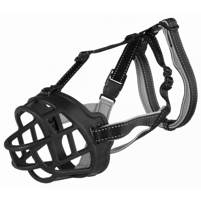 Silikónový náhubok FLEX M-L 26 cm/hlava max.22 cm čierny