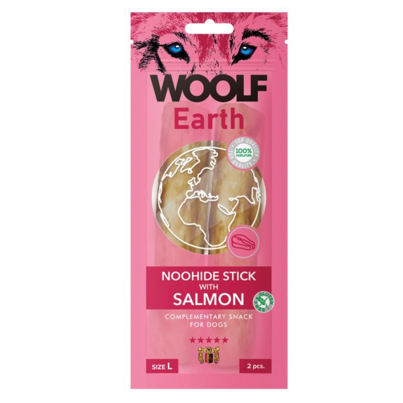 Woolf pochúťka Earth NOOHIDE L Sticks with Salmon 85g