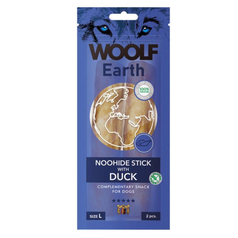 Woolf pochúťka Earth NOOHIDE L Sticks with Duck 85g