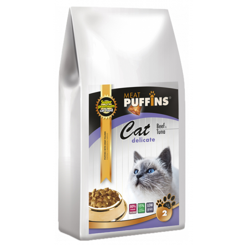 Puffins Cat Delicate Beef&Tuna 2kg