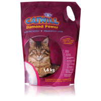 Podstielka pre mačky Catwill Diamond Power pohlcujúca pach 3,8l