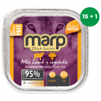 Marp Mix vanička pre psy jahňa+zelenina 16x100g (15+1 ZDARMA)