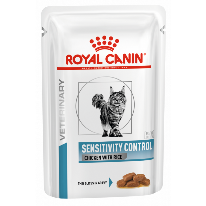 Royal Canin VHN Cat Sensitivity Control Chicken & Rice Pouch 12 x 85g