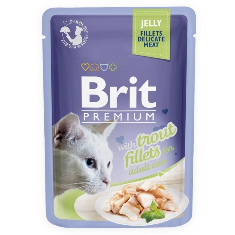 Brit Premium Cat D Fillets in Jelly with Trout 85g