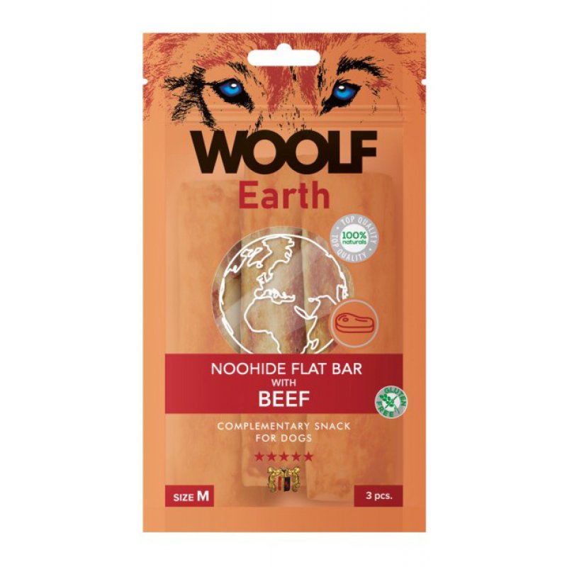 Woolf pochúťka Earth NOOHIDE M Beef 90g