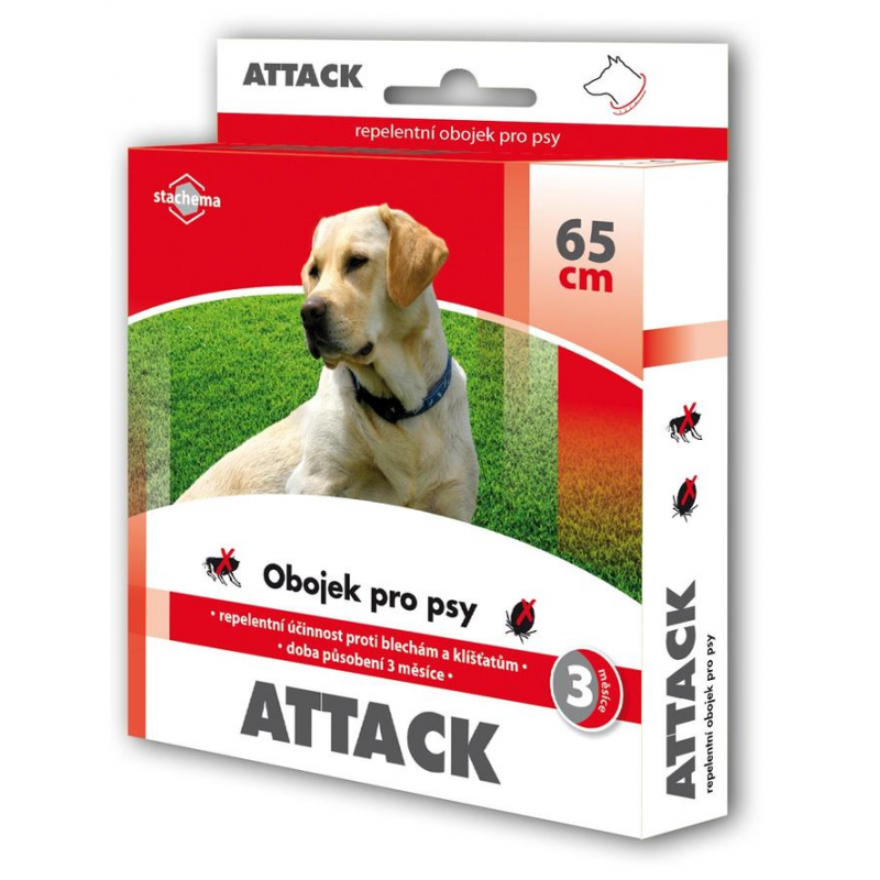 Attack obojok antiparazitárny pre psy 65cm