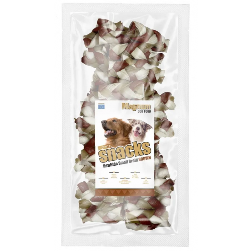 Magnum Rawhide Small Braid 2,5" brown 40ks