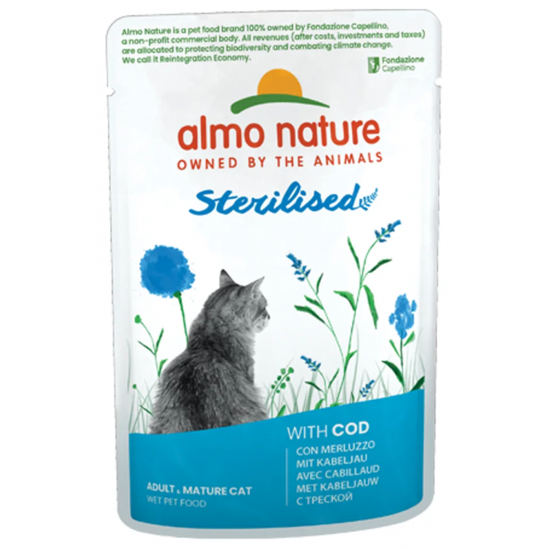 Almo Nature Holistic Sterilised - Treska 70 g  (odber 30 ks)