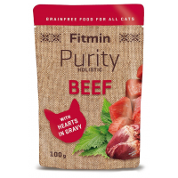 Fitmin Purity Hovädzie vrecko so srdiečkami pre mačky 100 g (min. odber 12 ks)