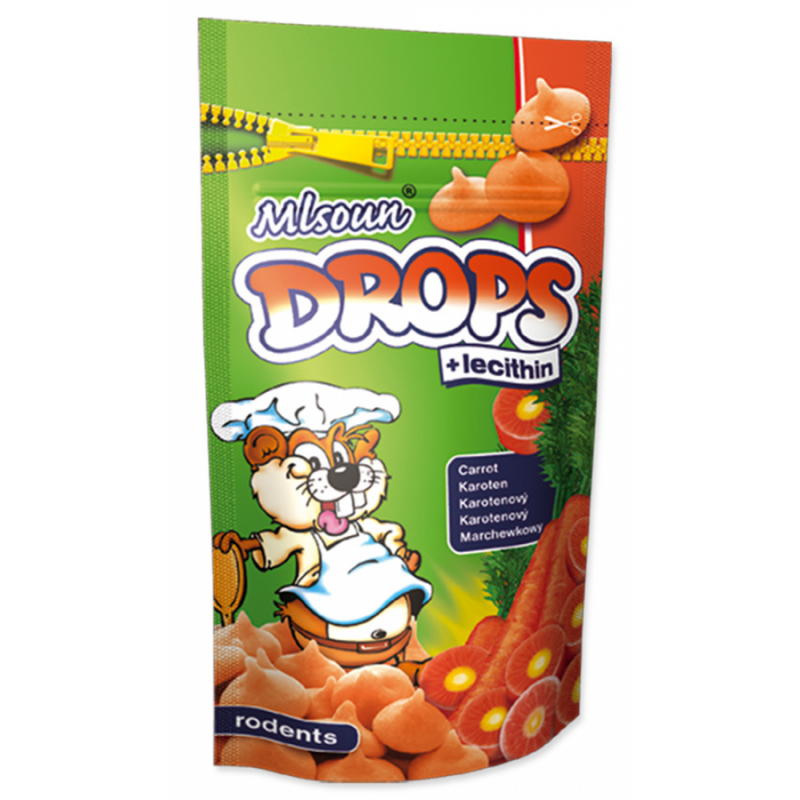 Pochúťka hlodavec Mlsoun mrkvové dropsy 50g