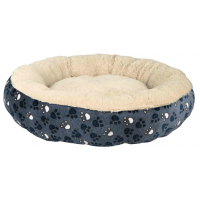 Pelech okrúhly Tammy, chlpatý vnútri 50 cm modro/béžový