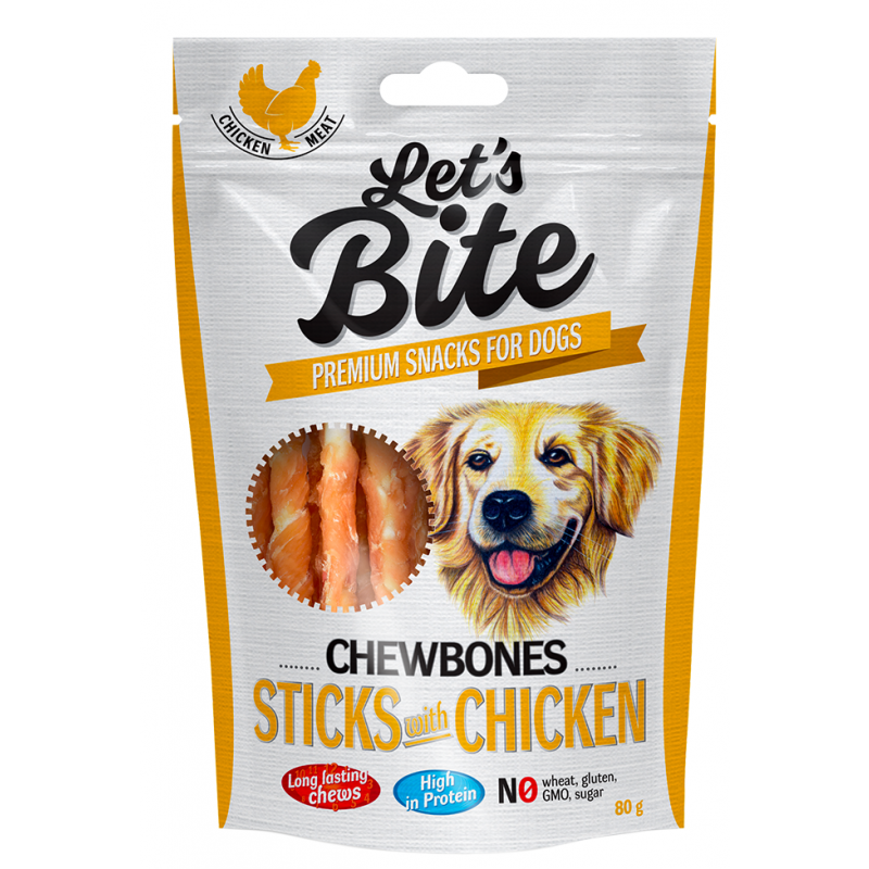 Brit Let's Bite Chewbones Sticks & Chicken 80g