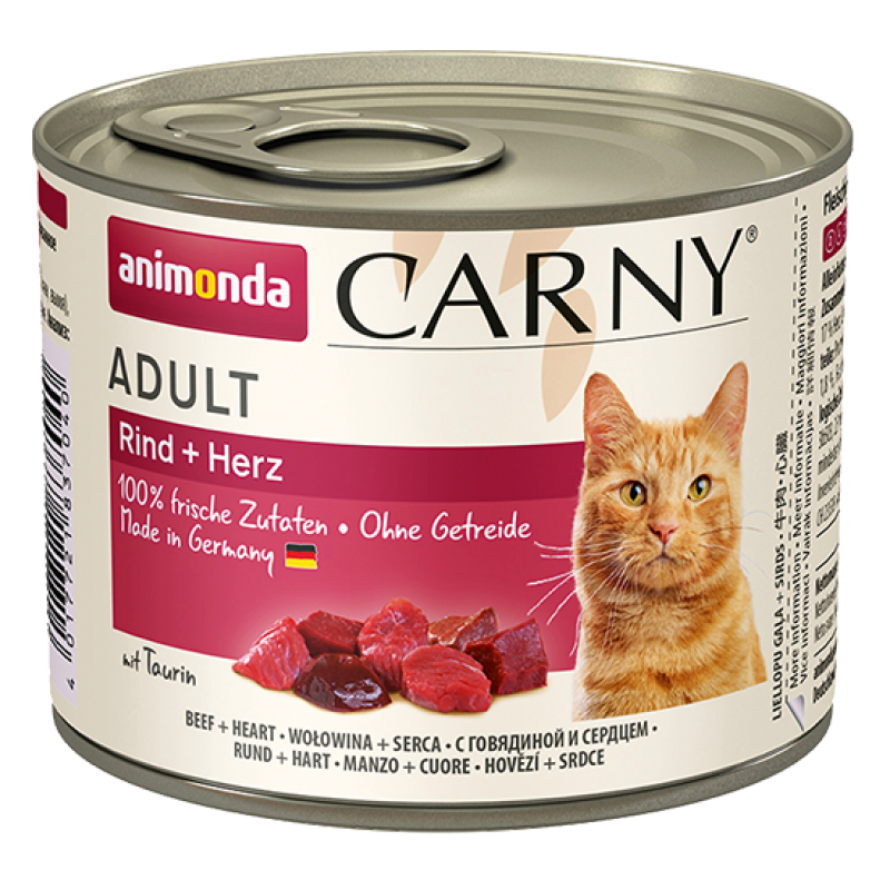 Animonda Carny konzerva pre mačky Adult hovädzie srdce 200g