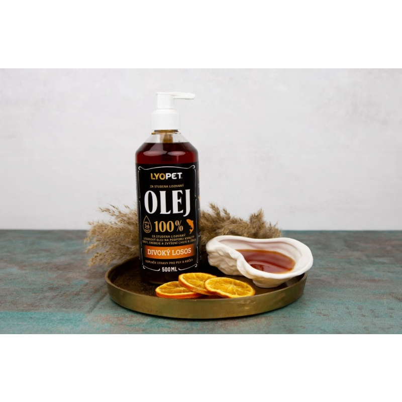 LYOPET 100% lososový olej 500 ml