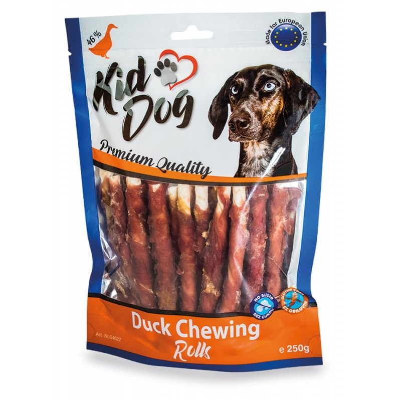 KIDDOG kačacie mäsko na byvolej tyčke 250 g