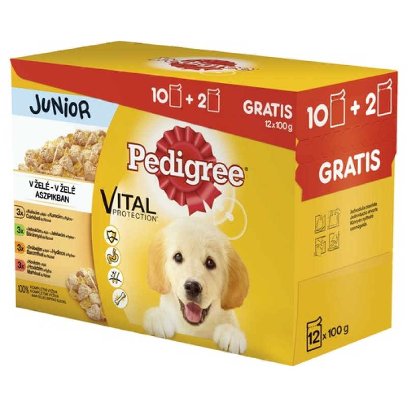 Pedigree kapsičky Junior kura a morka 12x100g