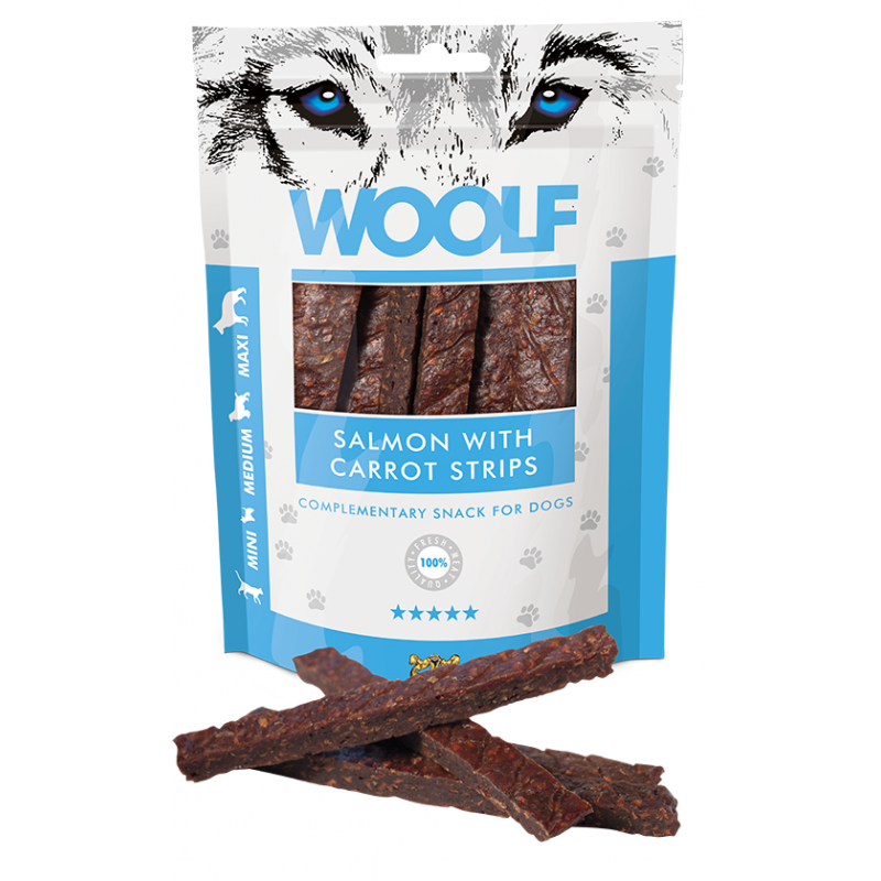 WOOLF Salmon with carrot strips 100g