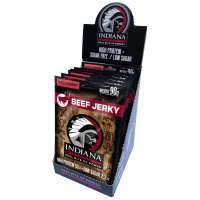 INDIANA Jerky hovädzie Hot & Sweet ZIP 720g - display